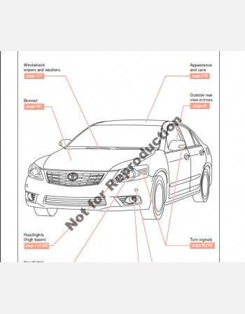 toyota aurion 2009 2010 & 2011 owners manual